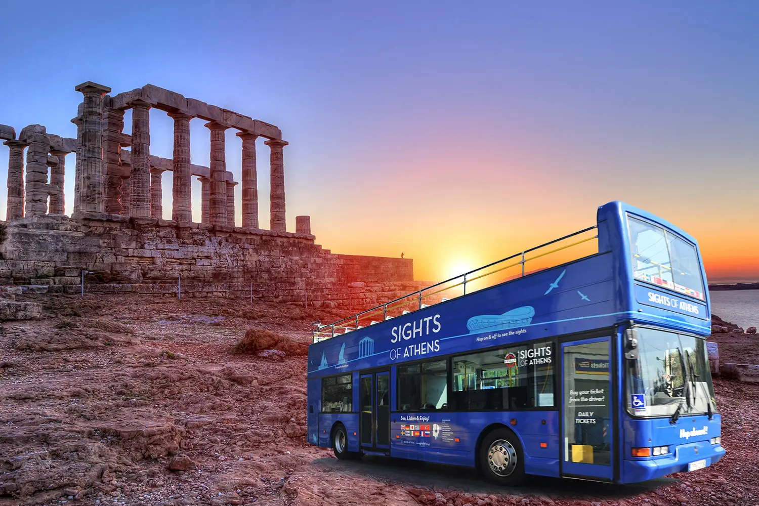 tour bus in greece